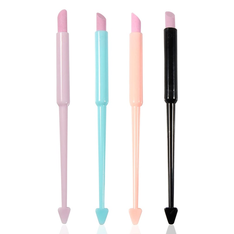 SILPECWEE 4 Pieces Pumice Stone Nail File Professional Precision Filing Cuticle Remover Cuticle Remover Nail Pusher Quartz Stone Nail Pen Manicure Stick Nail Art Tools for Salon Nails Care Supplies - Image 1